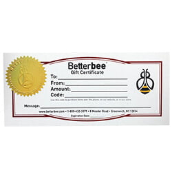 Betterbee Gift Certificates Betterbee Gift Certificates