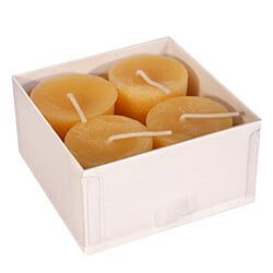 Yellow Beeswax Votives: 4PK Yellow Beeswax Votives: 4PK