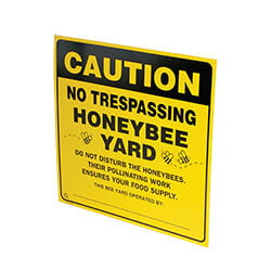 Bee Yard Warning Sign