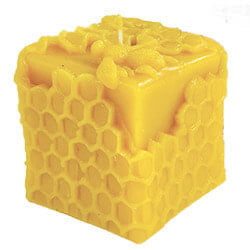 Beeswax Candle: Cube Bee Beeswax Candle: Cube Bee