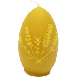 Beeswax Candle: Lavender Egg Beeswax Candle: Lavender Egg