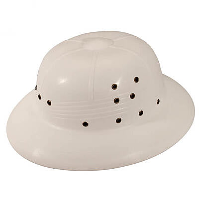 White Plastic Sun Helmet
