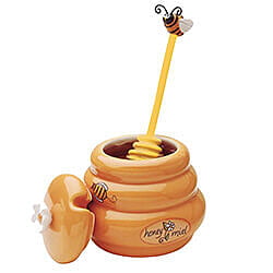 Golden Skep Honey Pot