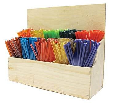 Wood Display Box of 500 Straws