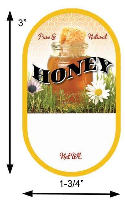 Blank Honey Jar: Small Oval Blank Honey Jar: Small Oval