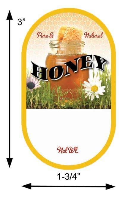 Blank Honey Jar: Small Oval