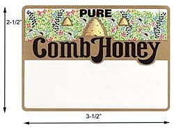 Bee Skep: Comb Honey Label