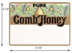 Bee Skep: Comb Honey Label