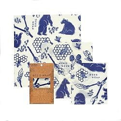 Beeswax Wrap Bee & Bear (3 pk) Beeswax Wrap Bee & Bear (3 pk)